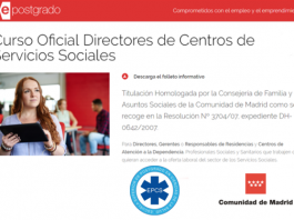 XII convocatoria del Curso Oficial Directores de Centros de Servicios Sociales